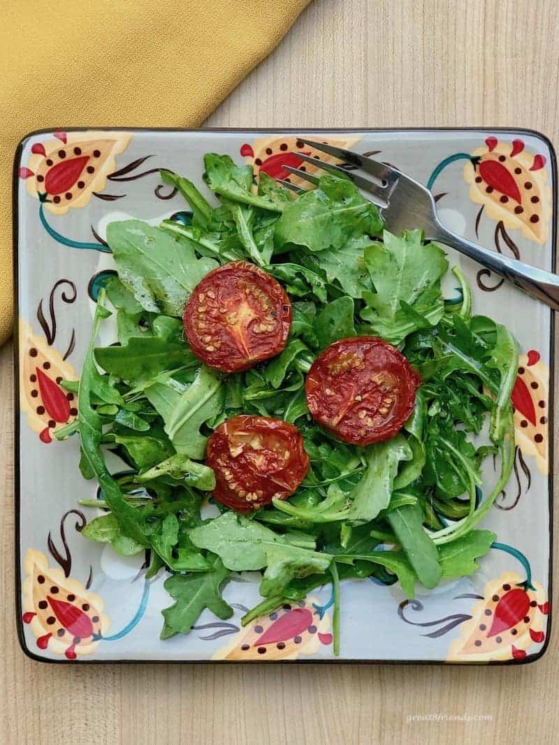 Roasted Tomato and Arugula Salad.