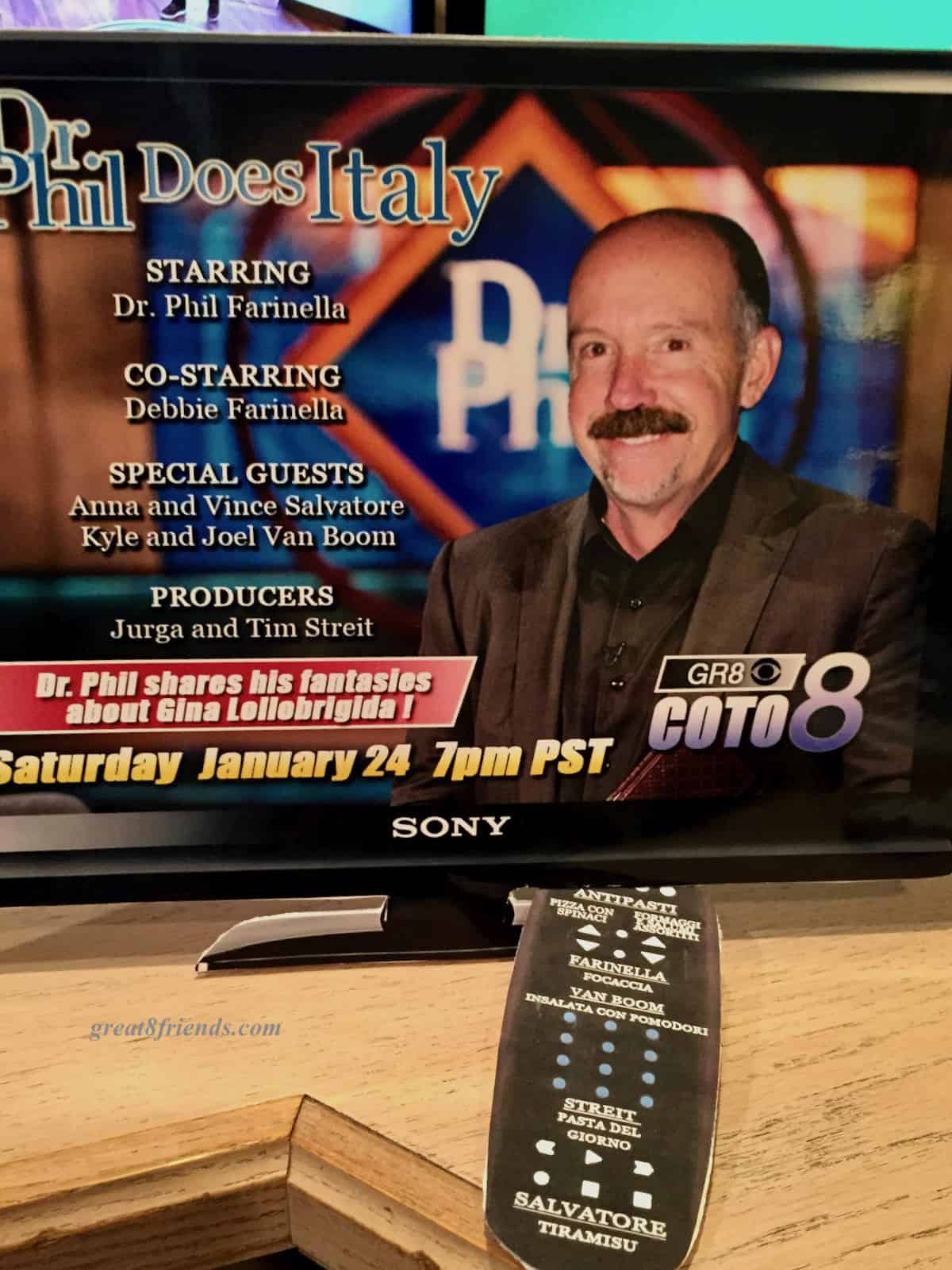 Dr Phil Does Italy Italian Dinner Party Invitation.