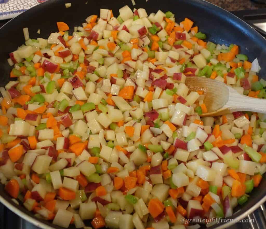 Happy World Baking Day Chicken Pie Veggie Saute