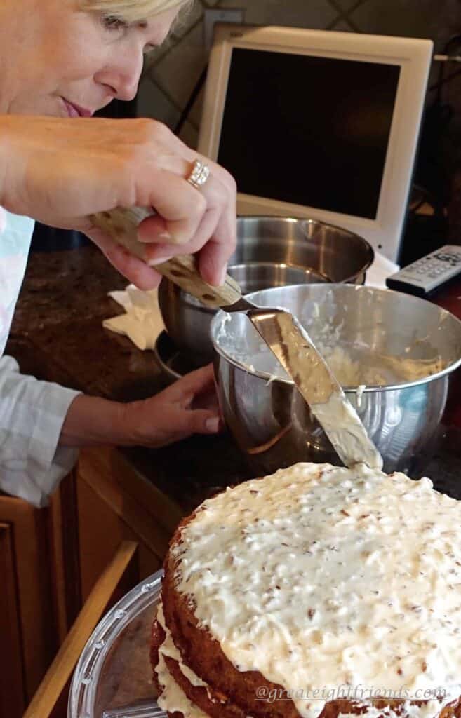 Happy World Baking Day Jurga decorating the Carrot Cake