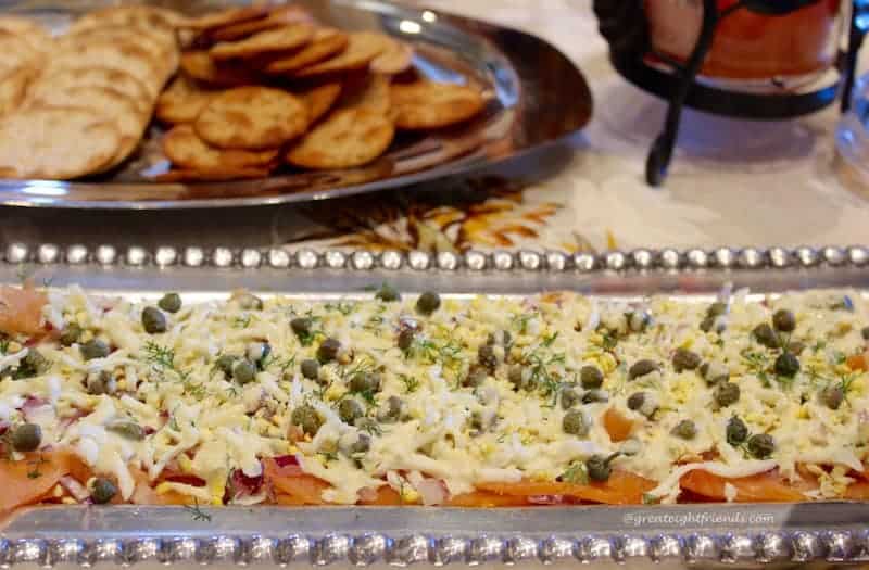 Easy Smoked Salmon Layered Dip Recipe Great Eight Friends