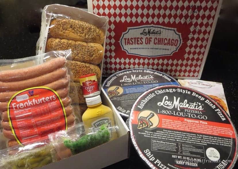 Chicago hot dog and pizza kit from Lou Malnati's.