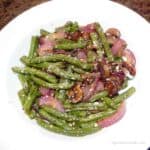 Roasted Mushrooms, Green Beans and Onions