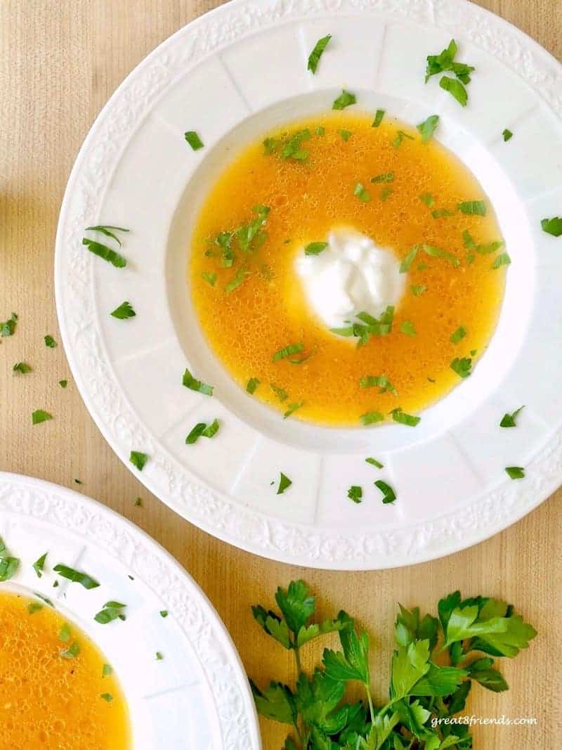 Heirloom Tomato Soup with Greek Yogurt