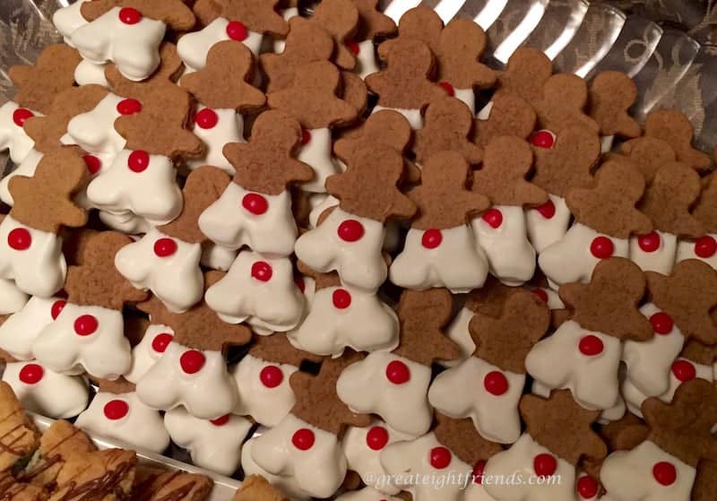 Gingerbread men on tray.