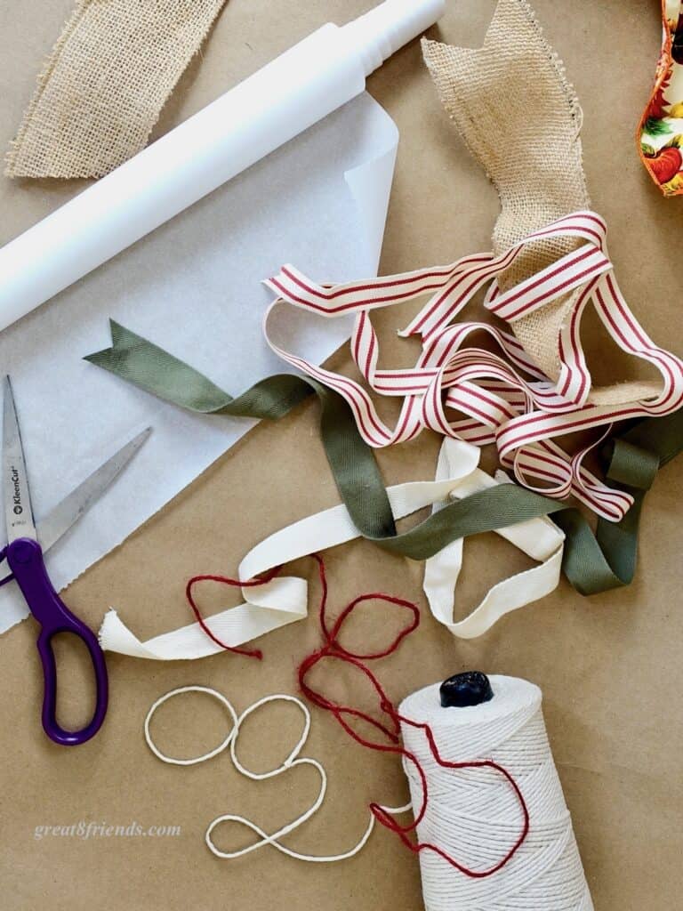 Gift wrapping paraphernalia.