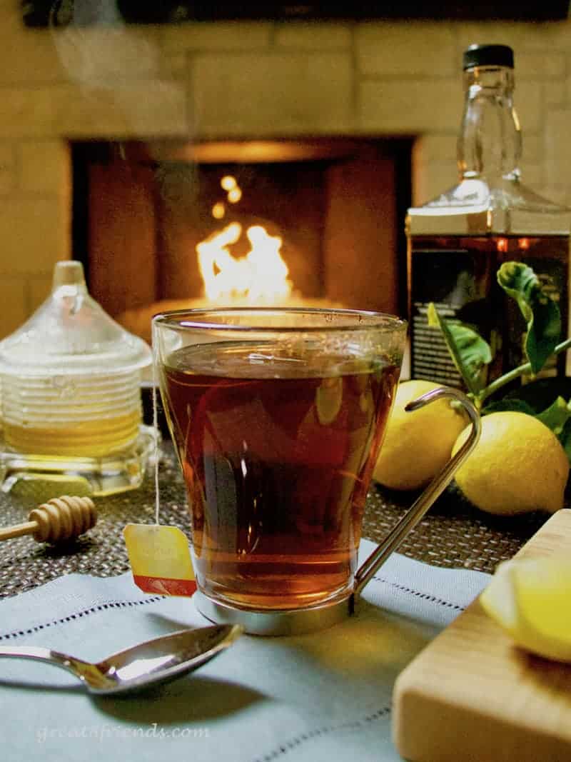 This Hot Toddy is the perfect solution for those suffering with a cold! Just go to your pantry and mix a few ingredients to soothe your suffering.