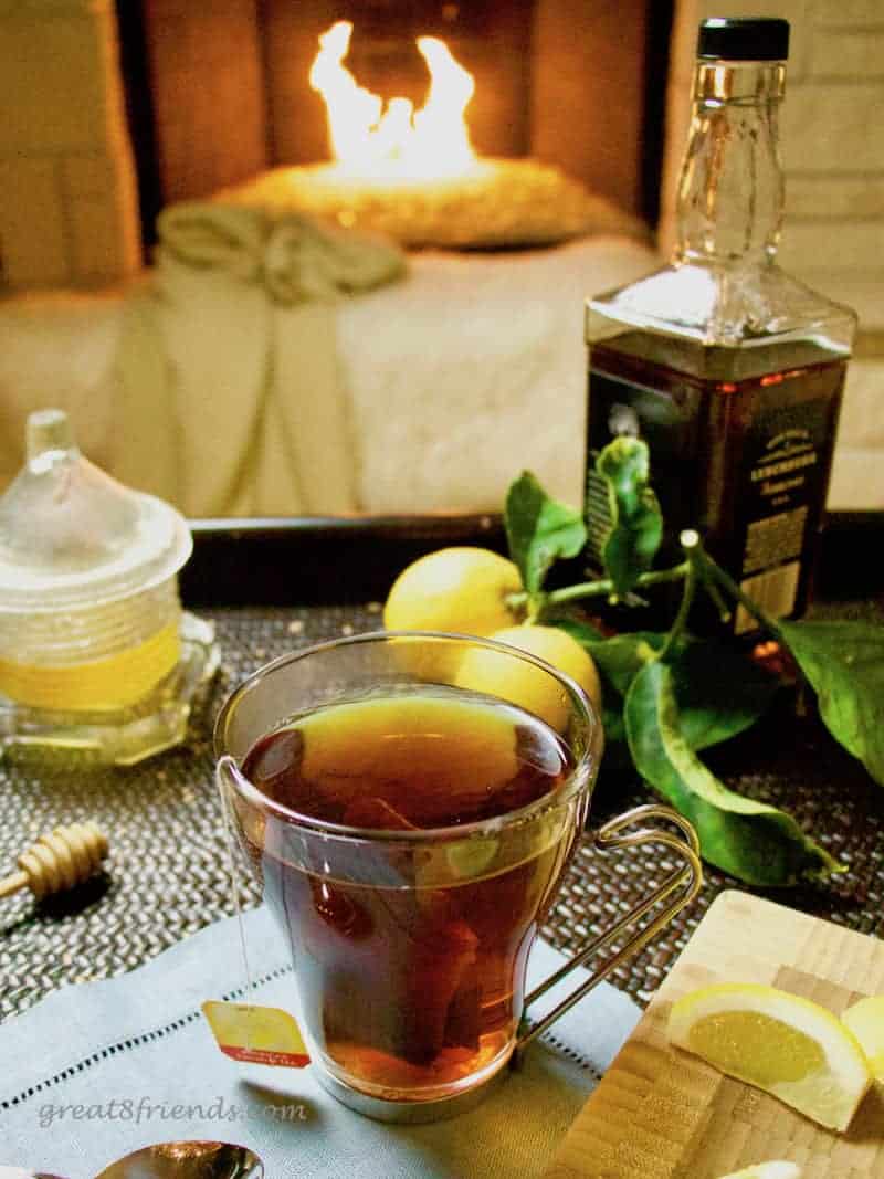 This Hot Toddy is the perfect solution for those suffering with a cold! Just go to your pantry and mix a few ingredients to soothe your suffering.