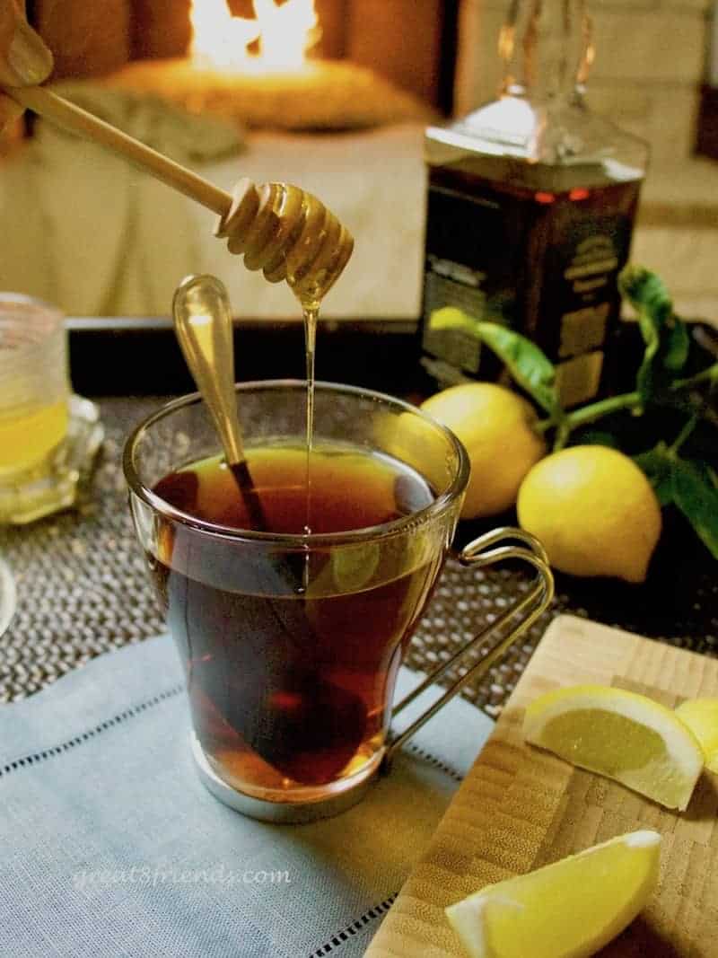 This Hot Toddy is the perfect solution for those suffering with a cold! Just go to your pantry and mix a few ingredients to soothe your suffering.