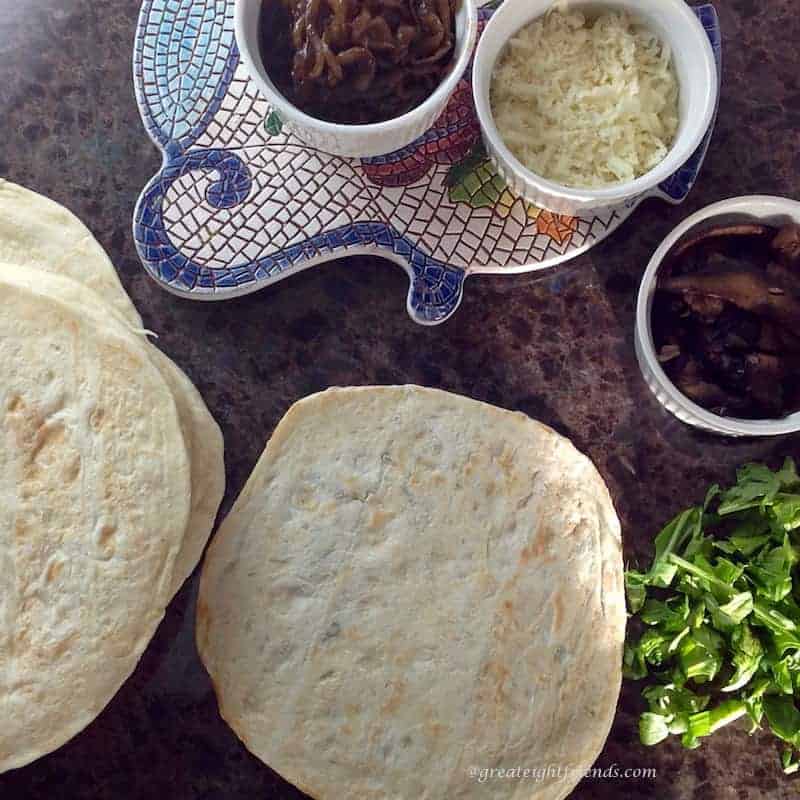 Portobello Mushroom Quesadillas