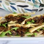 Portobello Mushroom Quesadillas with cartelized onions