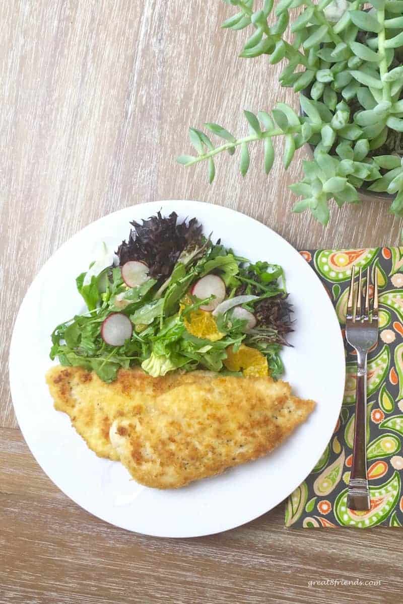 These Crispy Parmesan Chicken Cutlets are the perfect dinner for two or double the recipe for company! Easy and delicious, a crowd favorite!