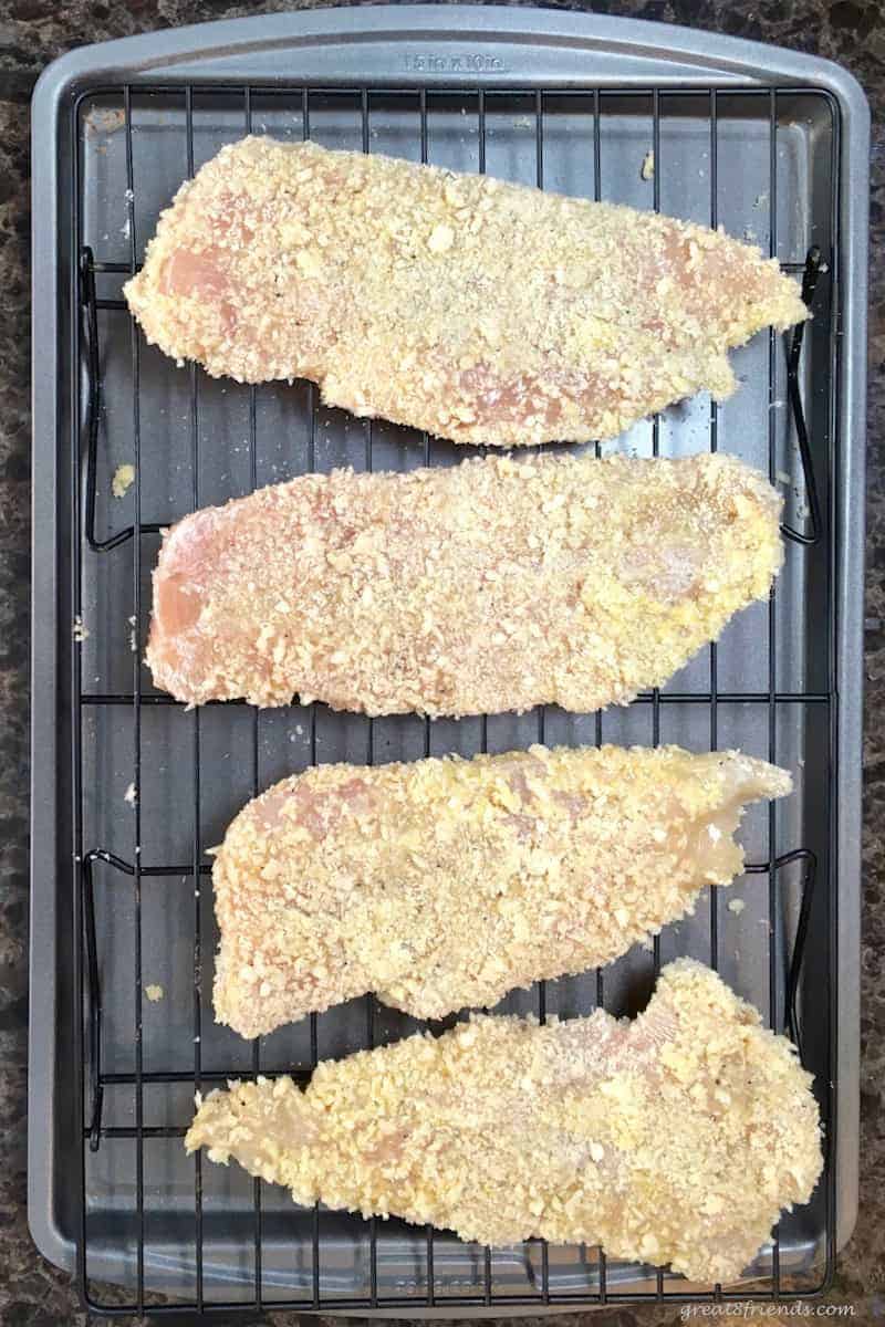 These Crispy Parmesan Chicken Cutlets are the perfect dinner for two or double the recipe for company! Easy and delicious, a crowd favorite!