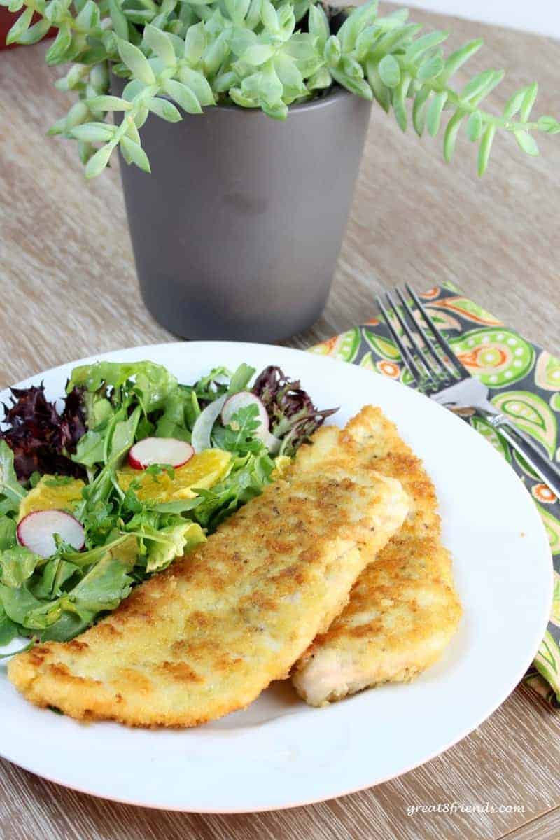 These Crispy Parmesan Chicken Cutlets are the perfect dinner for two or double the recipe for company! Easy and delicious, a crowd favorite!