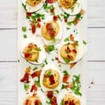 There is nothing devilish about these deviled eggs! The spicy mayonnaise addition really kicks the flavor up a notch. Enjoy this perfect snack or appetizer!