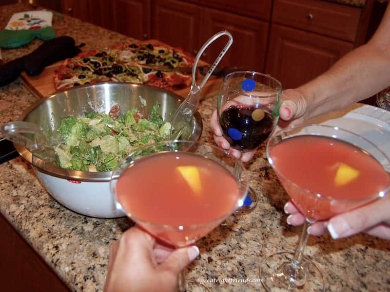 Scrapbooking Salad Drinks