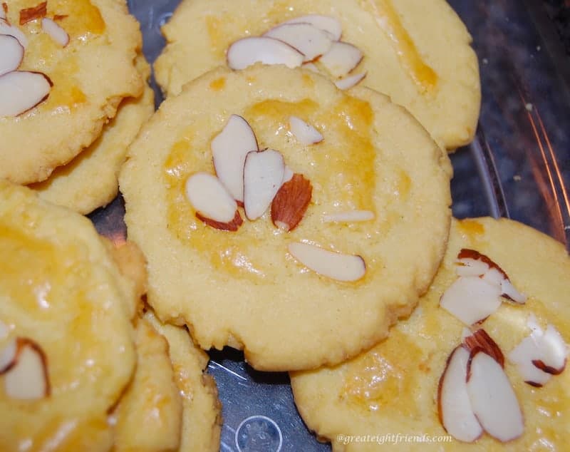 Almond cookies.