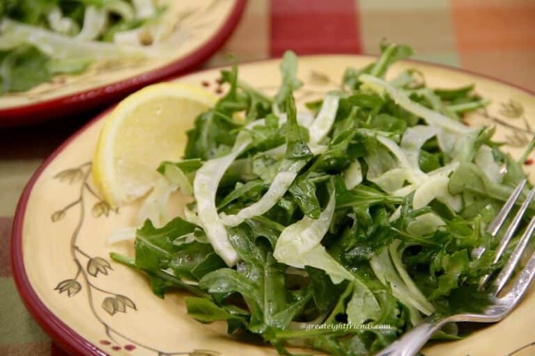 Arugula Fennel Salad with Lemon Vinaigrette Great Eight Friends