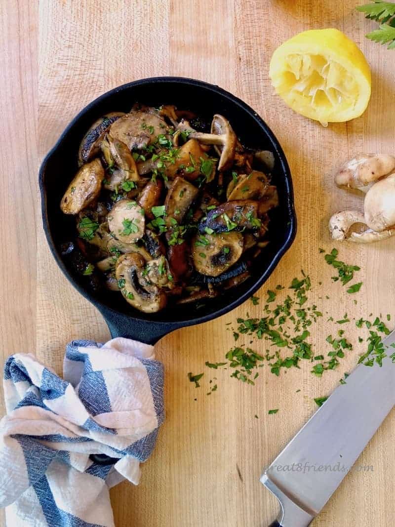 We love the Spanish version of Mushrooms in Garlic Sauce, the addition of the white wine and lemon juice takes it from normal to phenomenal!