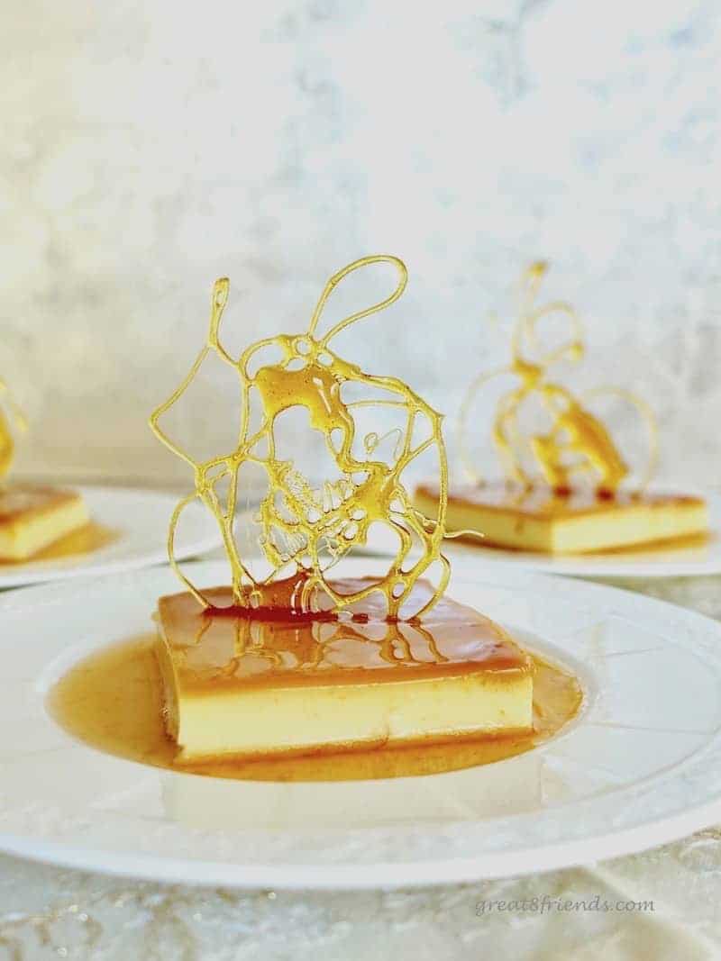 This Simple Caramel Flan goes together quickly and is creamy and delicious. If my sister could make this while taking care of 4 kids, so can you!