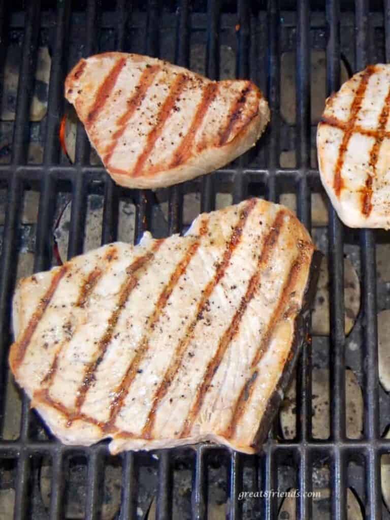 Grilled Swordfish with Mint Cucumber Salsa - Great Eight Friends