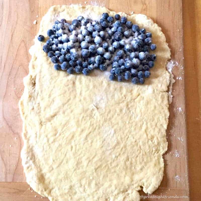 Blueberry Brioche Dough