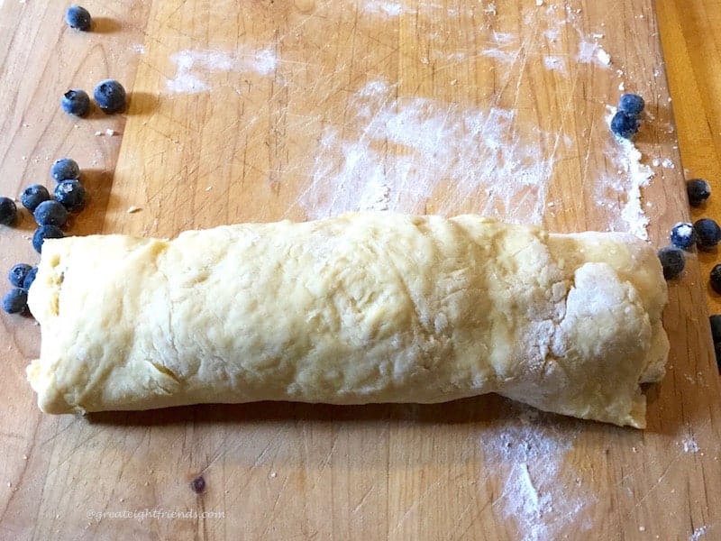 Blueberry Brioche Rolled