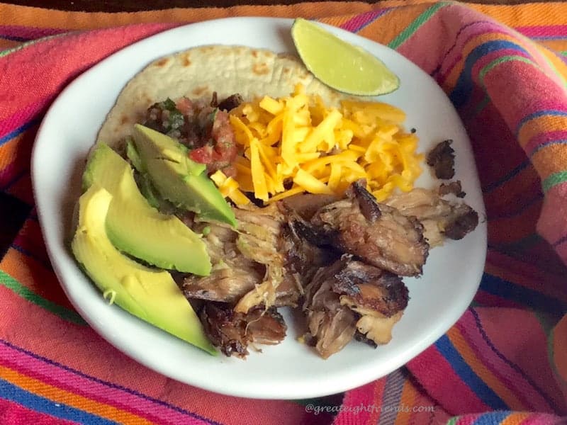 This Carnitas recipe is the tastiest and the easiest! Tasty because of the flavors of the oranges and herbs and easy because it cooks all day!