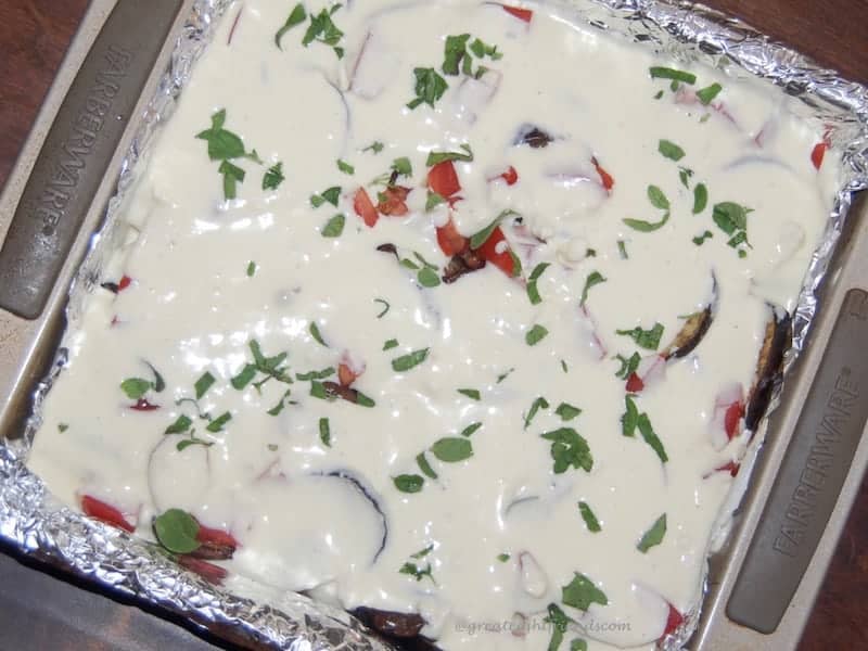 Eggplant Cheesecake uncooked
