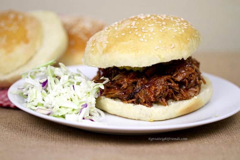 Sloppy Joes on Homemade Hamburger Buns with coleslaw