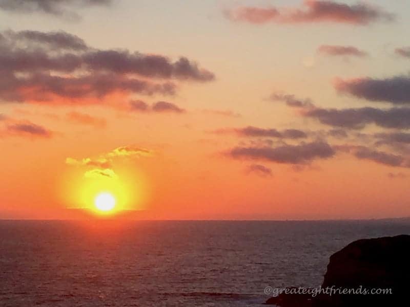 A beautiful orange and yellow sunset