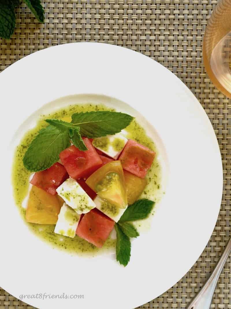 Watermelon Tomato Feta Salad