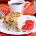 This delicious Egg Casserole is a great make-ahead dish to have ready to easily pop in the oven in the morning or any time of day.