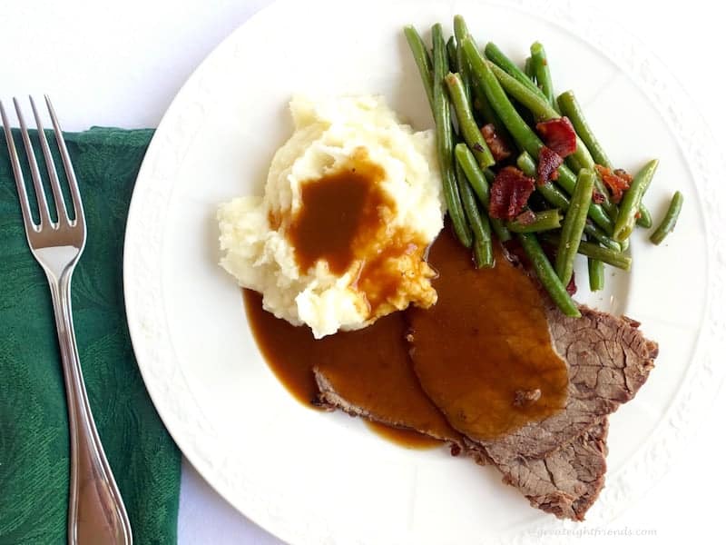 My Mom's Roast Beef Recipe with mashed potatoes is what I always asked for as my birthday dinner. It is just good, comfort food, not fancy but delicious!