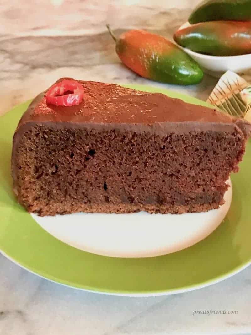 This Spicy Chocolate Cake with Jalapeño Fudge Frosting is the perfect dessert. The slight spice is a lovely complement to the fudginess. This Spicy Chocolate Cake with Jalapeño Fudge Frosting is the perfect dessert. The slight spice is a lovely complement to the fudginess.