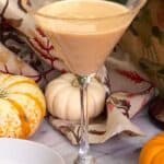 Pumpkin Irish Cream, a fall take on an old favorite. Serve it over ice, add it to a cocktail, or make a boozy pumpkin spiced latte!