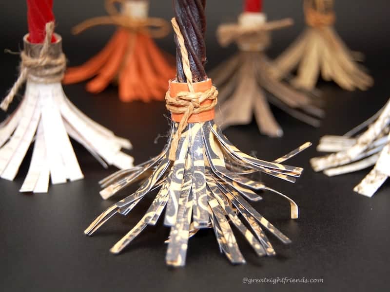 Cute and Crafty candy idea for Halloween. Dress up your Red Vines into Sweet Witch's Brooms! So fun and easy. Find out how right here!