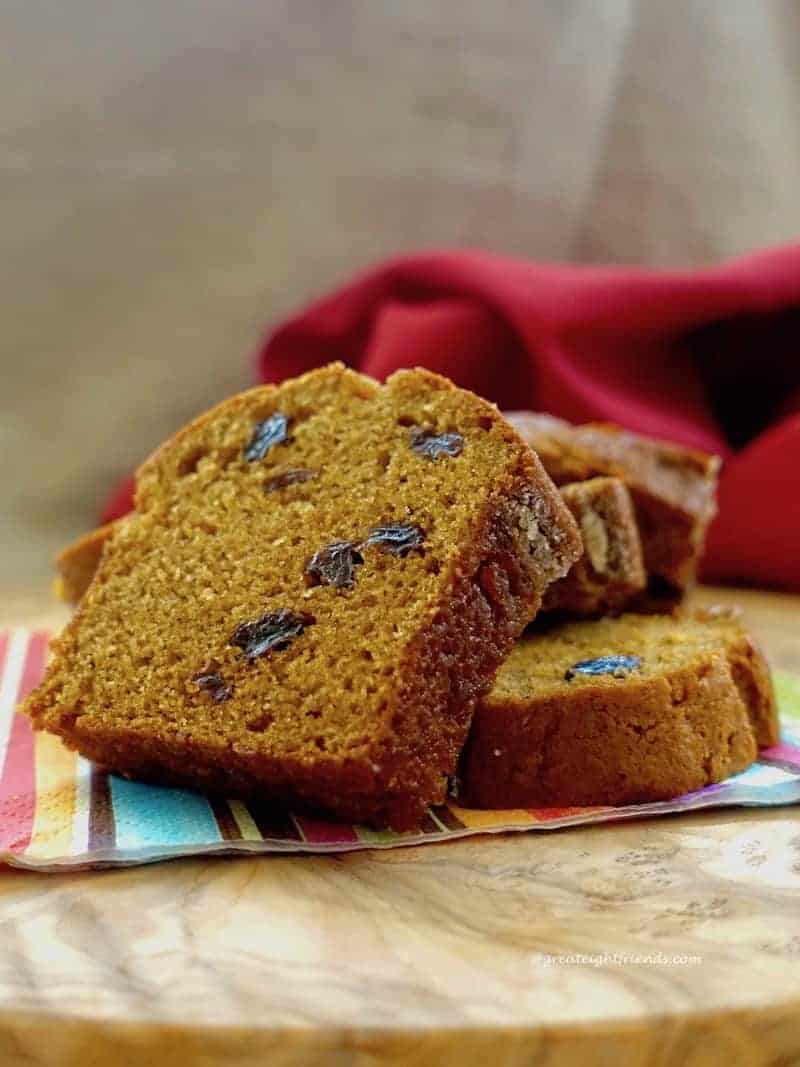 Slice of pumpkin bread