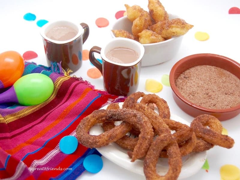 Churros with bowl of Cinnamon