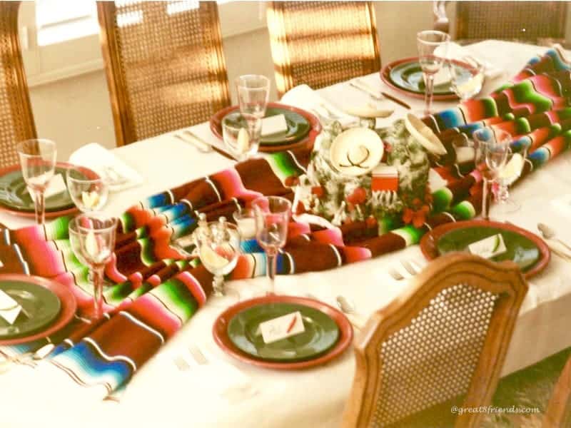 Cinco de Mayo table setting 1999