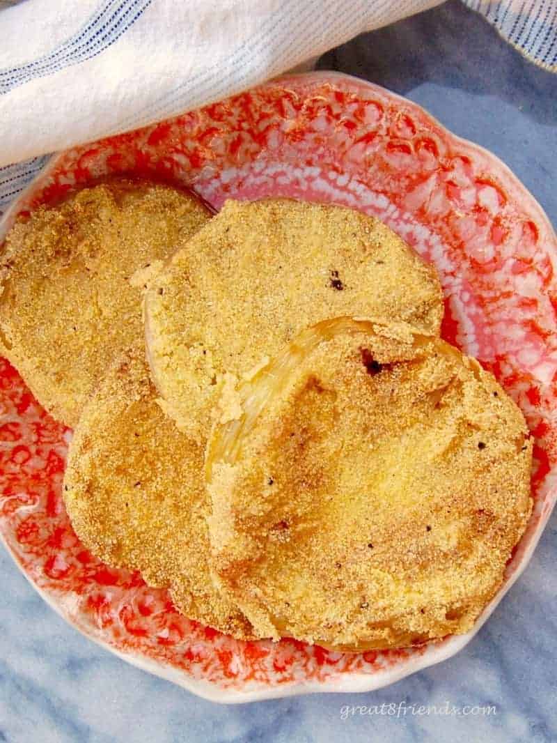 Fried Green Tomatoes on a plate.