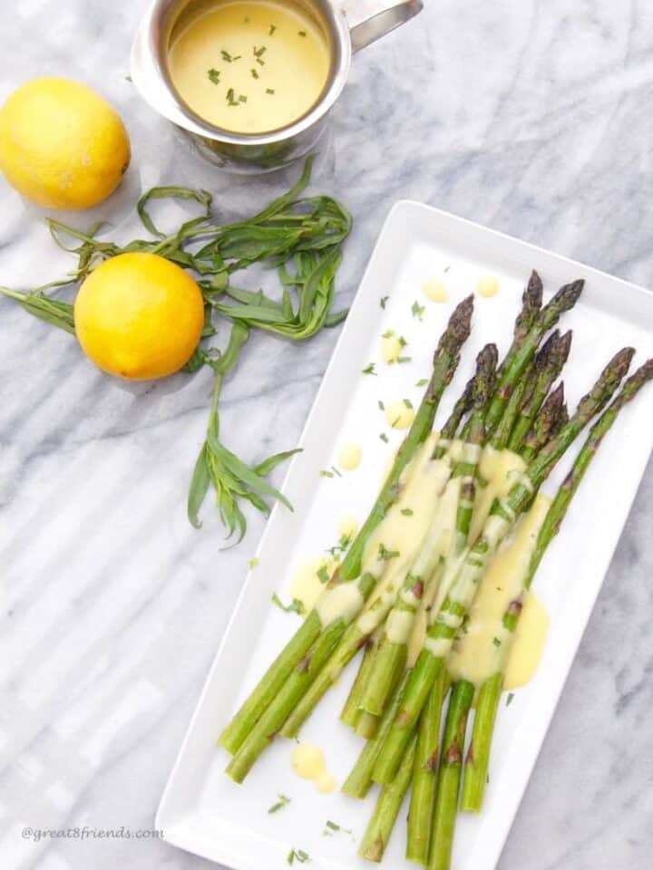 Roasted Asparagus with Hollandaise Sauce Great Eight Friends