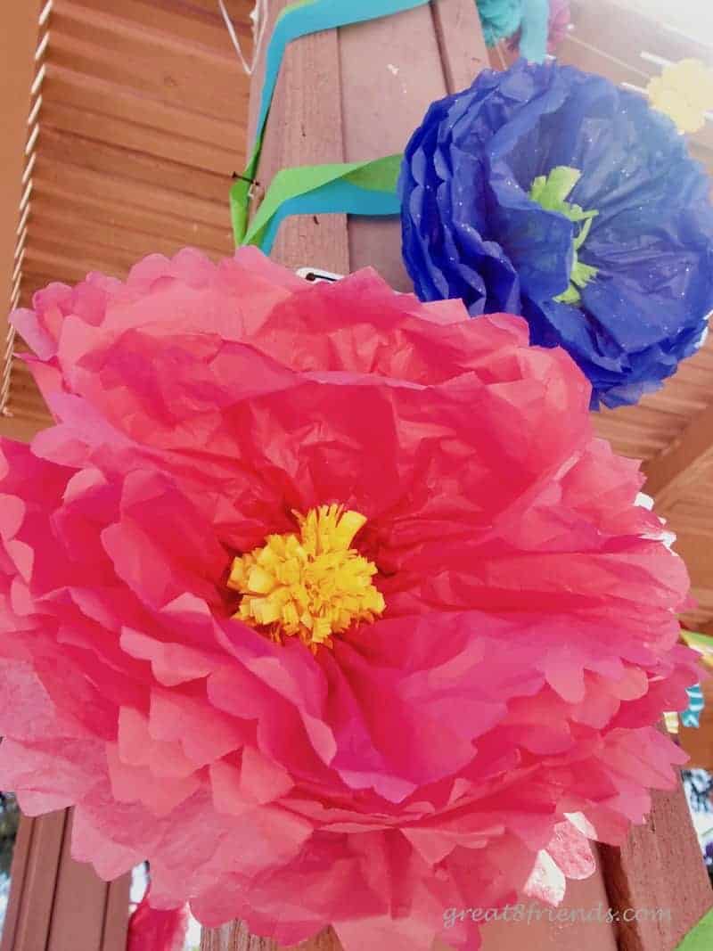 how to make giant tissue paper flowers