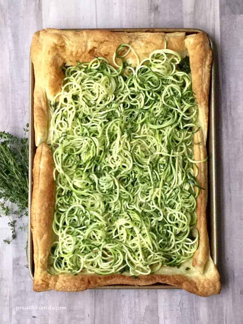 Zucchini Pesto Tart 