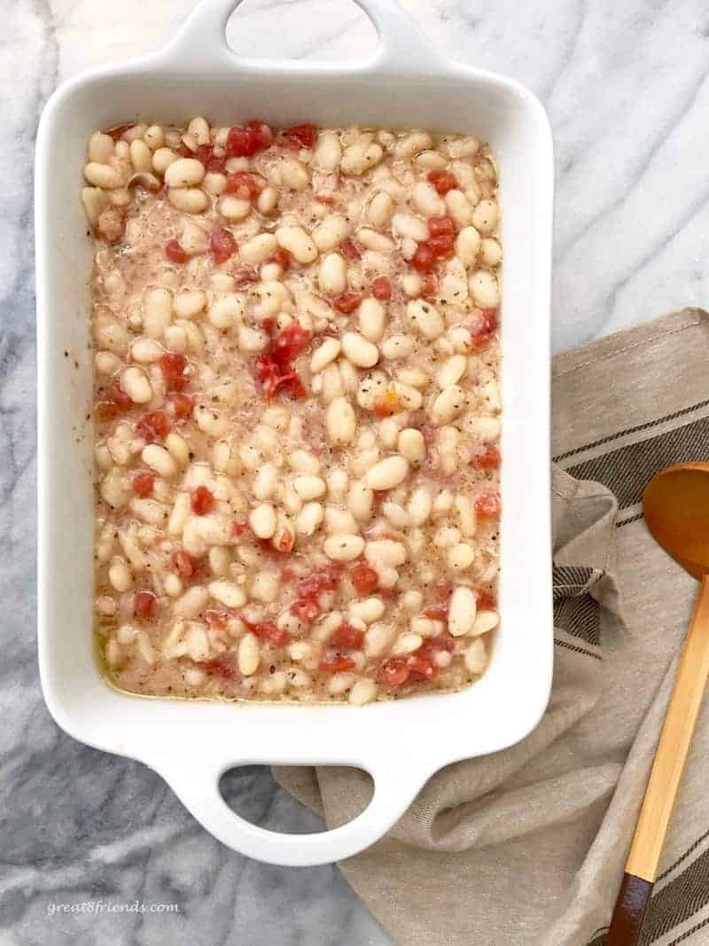 These "Awfully Good Beans" are super easy to prepare and have a delicious flavor making them a perfect meatless main dish or side dish!