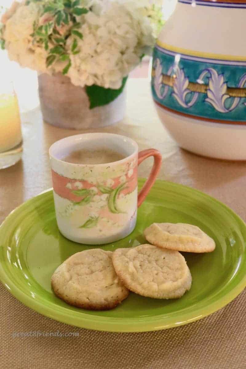 butter cookies with coffee.