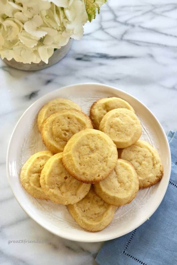 One Bowl Slice and Bake Butter Cookies - Great Eight Friends