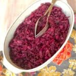 This Red Cabbage Rødkål is a colorful, very flavorful side dish often served at a Danish Christmas dinner but we will serve this dish anytime!