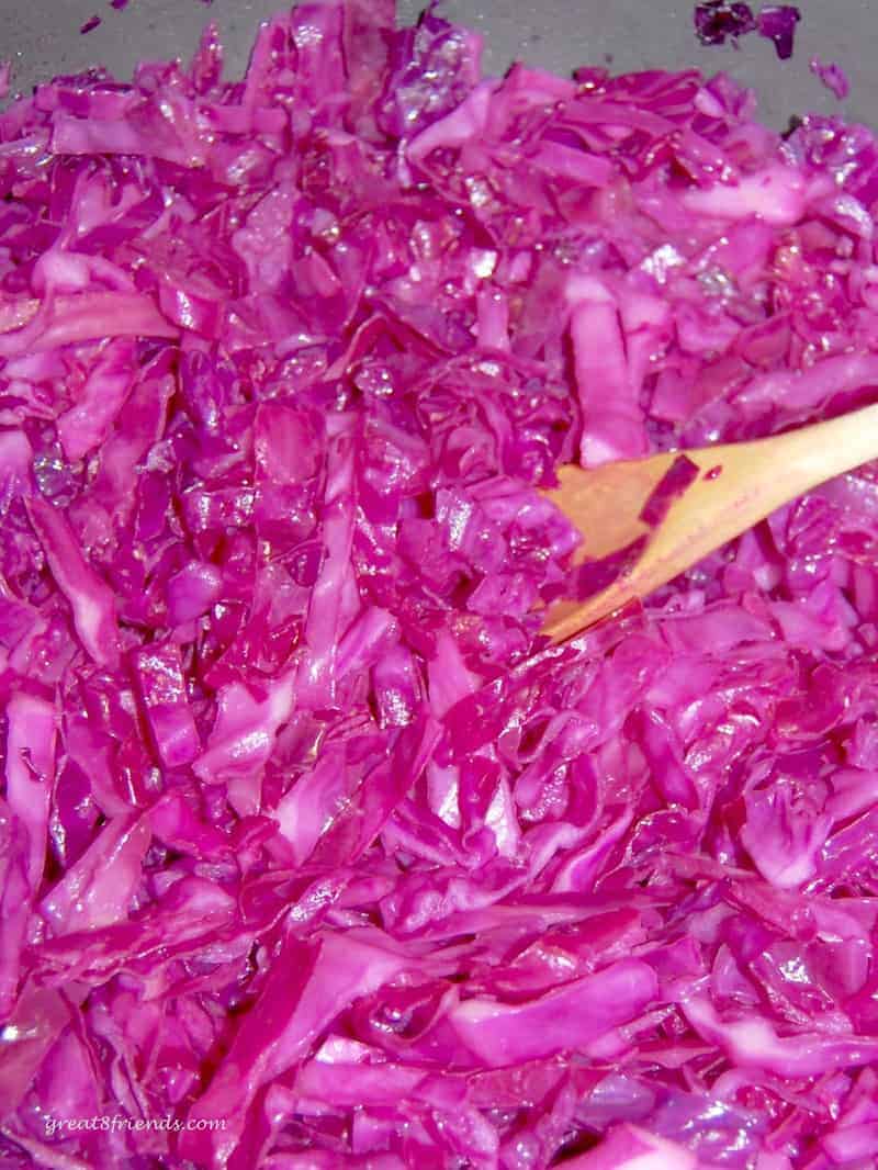 This Red Cabbage Rødkål is a colorful, very flavorful side dish often served at a Danish Christmas dinner but we will serve this dish anytime!