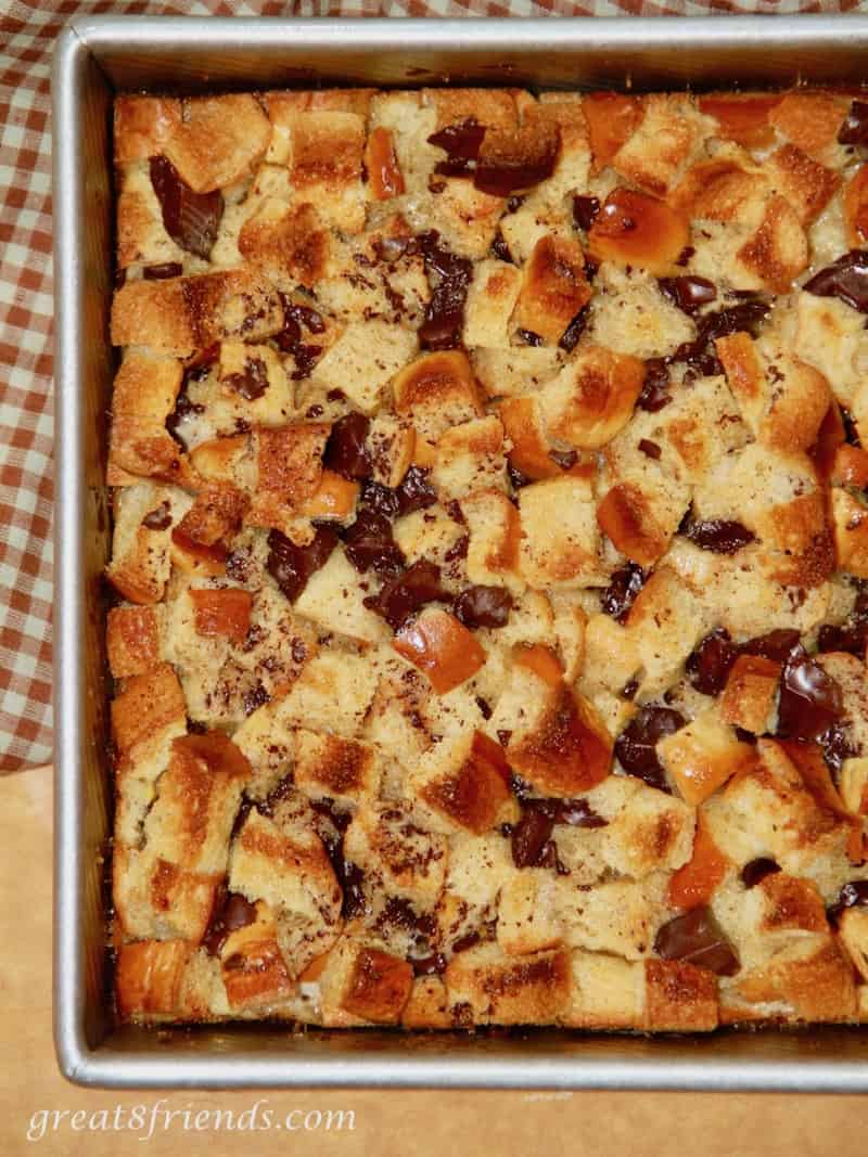 With just a few ingredients, this Bread Pudding with Praline Sauce is a dessert that is simple sweetness and real comfort food!